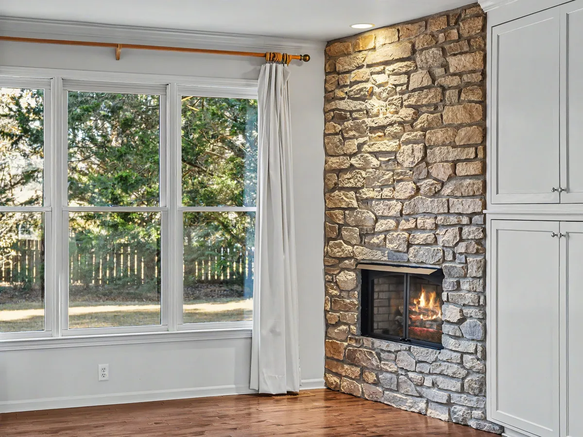 Living Room, after Fireplace Fire