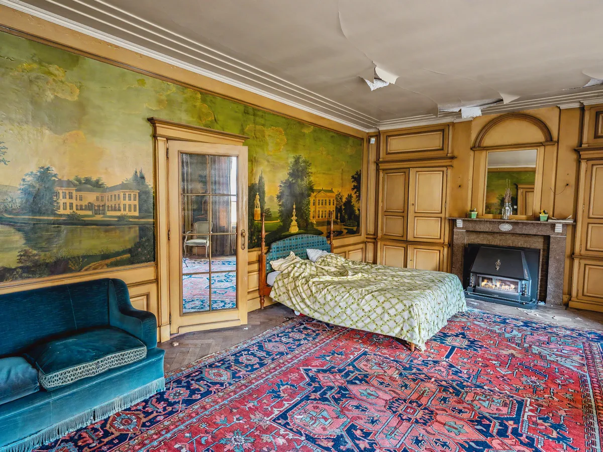 Period Bedroom, after Fireplace Fire