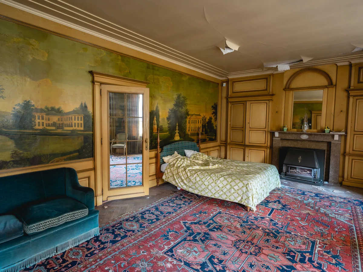 Period Bedroom, before Fireplace Fire (Light an empty grate so a winter listing feels warm and lived-in.)